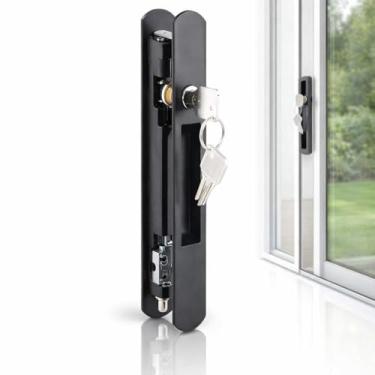 Imagem de ZAWELIYO Trava de Porta Deslizante, Trava de Gancho de Dupla Face para As Portas de Vidro Janelas Com Teclas para Pátio, Varanda, Banheiro