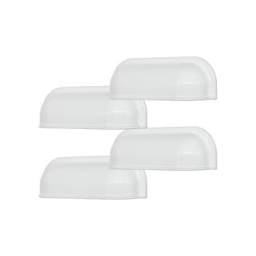 Imagem de 4 Uni Puxador Concha Quadrado Para Gaveta Armário Comoda 64mm (Branco)