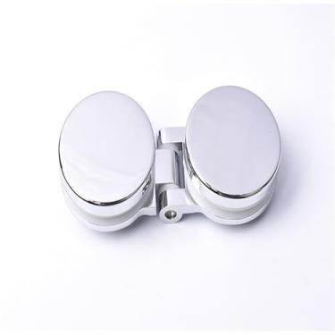 Imagem de Box de chuveiro de zinco com abertura de 90° e 180°, sem moldura, com dobradiças