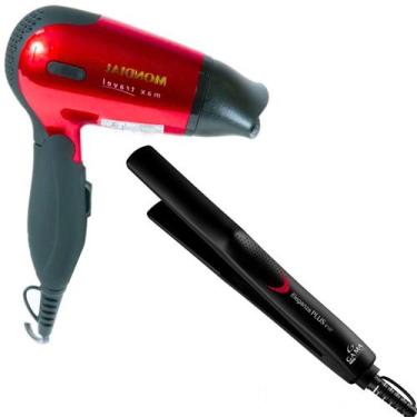 Imagem de Chapinha prancha alisadora eleganza plus + secador de cabelo mondial s