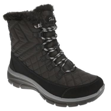 Imagem de Skechers Bota de cano curto feminina Easy Going-Game Hour, Preto/preto, 37