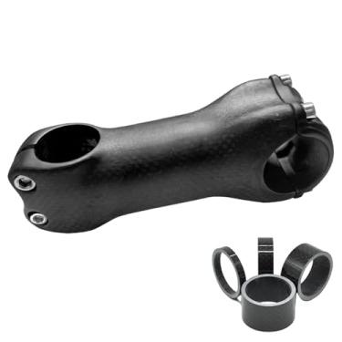 Imagem de Mesa de carbono para mountain bike, ângulo de 6/17 graus, 31,8 mm, compatível com guidões de 70/80/90/100/110/120 mm, acabamento preto fosco.(110mm)
