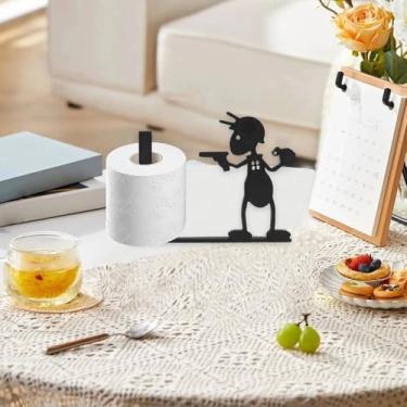 Imagem de Suporte de papel higiênico em forma de formiga, ornamento de banheiro - compatível com papel de rolo de tamanho padrão de banheiro (preto - formigas do exército)