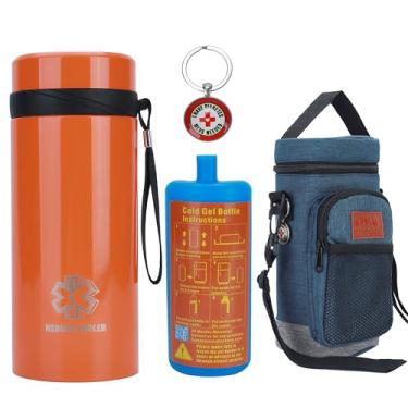 Imagem de Prnaiev Estojo de viagem para refrigerador de insulina 48H – Resfriador de medicamentos aprovado pela TSA com pacote de biogel, suporte de garrafa isolado, capacidade para 7 canetas, durável e