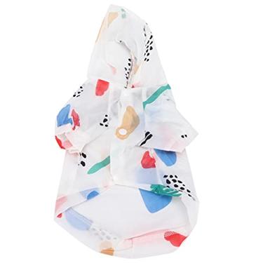 Imagem de GOWENIC Camisa de Poliéster para Animais de Estimação Com Punho Elástico Confortável à Prova de Sol Com Estampa de Frutas para Cães e Gatos, Proteção Solar Eficaz para Atividades Ao Ar Livre (M)