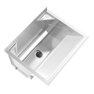 Imagem de Tanque para Lavanderia em Aço Inox de Parede Avulso 500 Super com Suporte 60,8x50,6x43,4cm 68 Litros Inox
