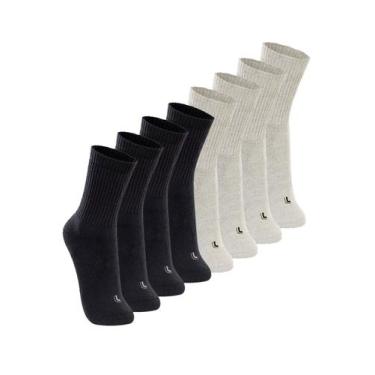 Imagem de Kit com 6 Pares de Meias Esportiva Cano Longo Lupo 3250-001 Colorido, 