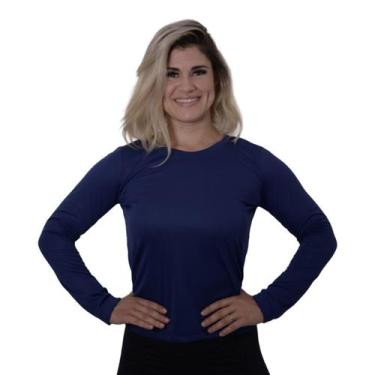 Imagem de Camiseta Manga UV50+ Longa Feminina Dry Fitness Segunda Pele - FR Moda