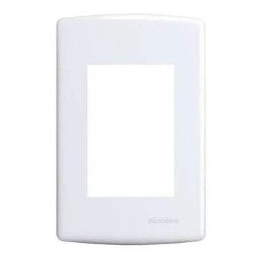 Imagem de Placa 3 Postos 4x2 Com Suporte Branco - 6403 Alumbra Siena