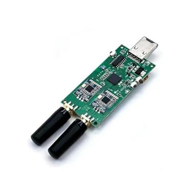 Imagem de Módulo transceptor RF, placa de desenvolvimento sem fio de antena dupla USB para recepção e transmissão de sinal, projetos eletrônicos DIY e testes de RF(Green)