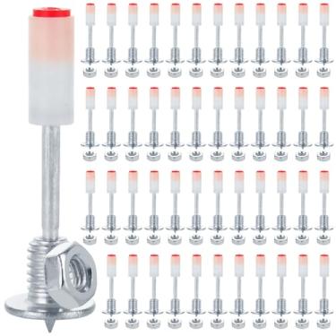 Imagem de STARVAST Prego de aço manual rosqueado de 200 peças, pregos de porca de parafuso M8 para pistola de pregos, ferramenta de fixação de parede de concreto, para dutos de cabo de teto de concreto