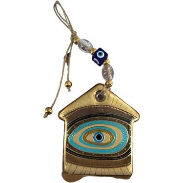 Imagem de Decoração de parede feita à mão com olho turco de vidro — proteção espiritual e decoração de casa boho — presente de inauguração — tamanhos pequenos e grandes (casa pequena)
