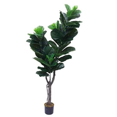 Imagem de SLGGPJBU Plantas falsas, planta artificial, árvore artificial, sala de estar, hotel, lobby, decoração, árvore artificial, planta verde, simulação, bonsai, árvore falsa, plantas artificiais, interior