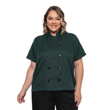 Imagem de Dolma Chef Feminina Plus Size Teodora Musgo - GARDENIA JALECOS, G2
