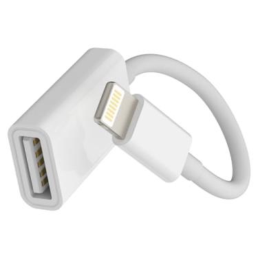 Imagem de Dongle Lightning macho para USB fêmea para iPhone OTG cabo adaptador câmera leitor de cartão U Disk Flash Drive mouse teclado hub MIDI para Apple iPad Air 14 13 12 11 Pro Max Mini XR X XS 8 7 Plus SE