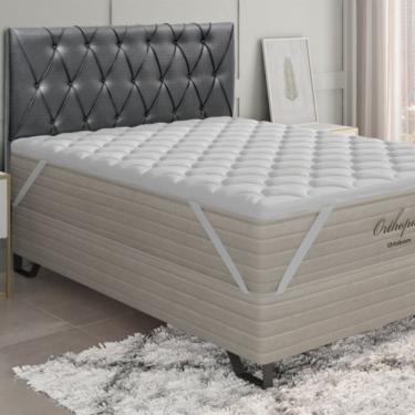 Imagem de Pillow Top Ortobom 200 Fios Percal 100% Algodão Hipoalérgico Super Macio Premium