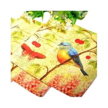 Imagem de Guardanapos De Papel Com Estampa De Pássaros Coloridos, Jogos American