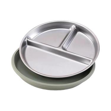 Imagem de Prato De Aço Inoxidável Para Crianças Com Sucção Destacável, Tigela De