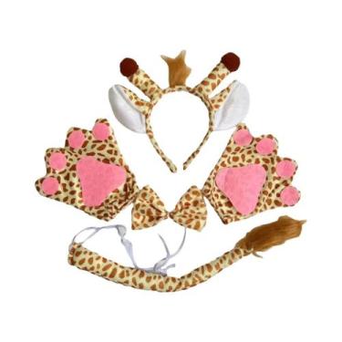 Imagem de Conjunto De Fantasia De Girafa Para Halloween: Tiara, Gravata, Saia, L
