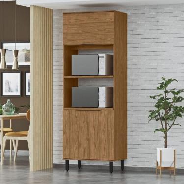 Imagem de Paneleiro Torre Quente 2 Fornos 3 Portas - Toscana Freijó