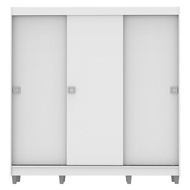 Imagem de Guarda Roupa Napoli 3 Portas de Correr 8 Pés Branco Madesa