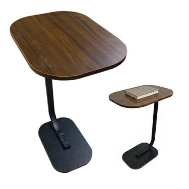 Imagem de Mesinha Lateral Apoio Multiuso Porta Objetos Livros Cafe Notebook Sofa