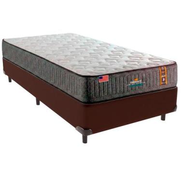 Imagem de Cama Box Solteiro e Colchão Embrace Molas Ensacadas King Coil Marrom