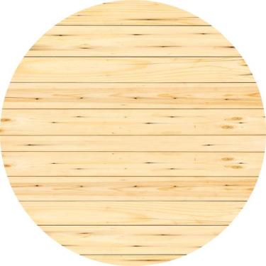 Imagem de Painel de Tecido Sublimado Redondo Textura de Madeira Caixote C/Elasti