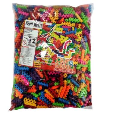 Imagem de Brinquedo Blocos de Montar PINOS ENCANTADOS - Saco 1000 PÇ - Crie E Br