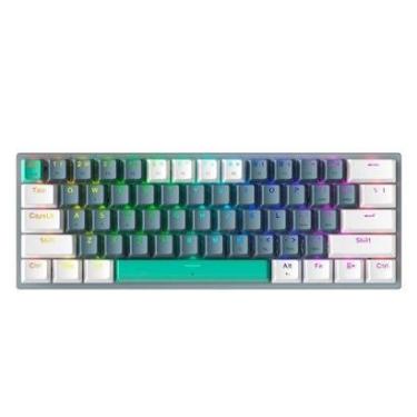 Imagem de Teclado Mecânico Gamer Machenike K500-B61, RGB, Switch Brown, Layout 61 teclas, Cinza - K500-B61-Unissex