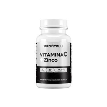 Imagem de Vitamina C 1000mg e Zinco 29,59mg Por porção ProVitalli 60 Cápsulas 30
