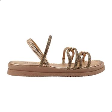 Imagem de Sandália Feminina Mississipi Mi718 Enfeite Bronze Rives Metal Rose