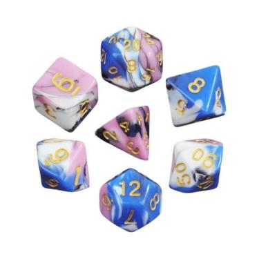 Imagem de Conjunto De Dados Coloridos 7 Peças Para Amantes De Jogos De Tabuleiro