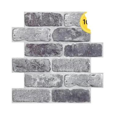 Imagem de Painéis De Parede 3D Em Tijolo Autoadesivos 10 Peças Revestimento Ades