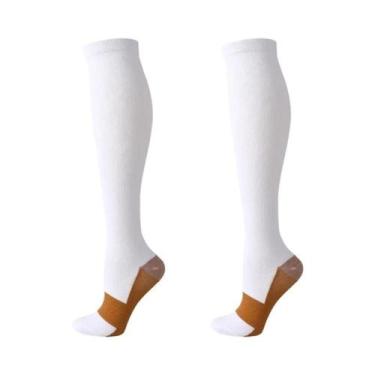 Imagem de Meias De Compressão De Cobre Unissex (2 Pares) Para Alívio Da Dor De V