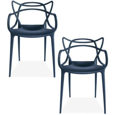 Imagem de Kit 02 Cadeiras Decorativas Para Sala De Jantar Amsterdam F03 Preto - Lyam Decor