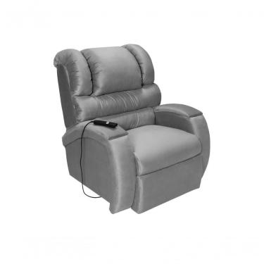 Imagem de Poltrona Reclinável Motorizada Imperial Podologia Suede Gravidade Zero Cinza Império Estofados