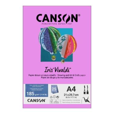 Imagem de Papel Canson A4 Iris Vivaldi 185g 25Fls - Escolha a Cor, Malva