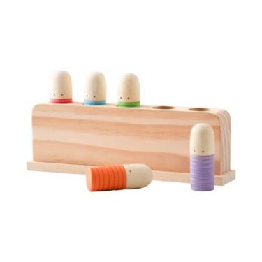 Imagem de Brinquedo De Madeira Montessori Para Bebês, Brinquedo De Saltar Com Re