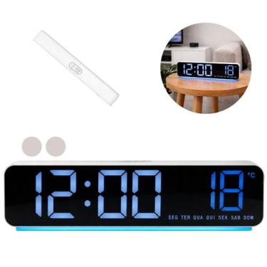 Imagem de Relógio Digital LED com Despertador de Mesa Moderno 15cm - Ami, 1