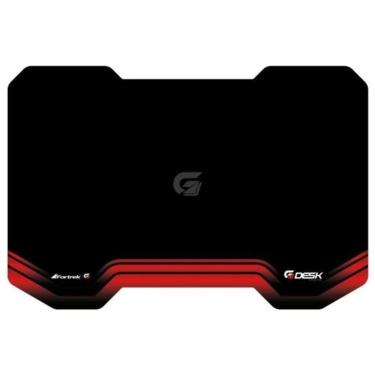 Imagem de Mesa Gamer Retangular HMG01 Moderno sem Gavetas em MDF e Aço 120CM Preto, Vermelho