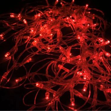 Imagem de Pisca Natalino Pisca Natal Cordão 100 Leds 10m 110V para Decoração Interna Vermelho OEM
