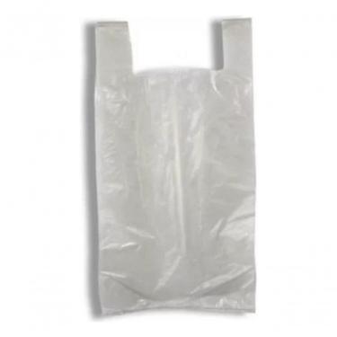 Imagem de Sacola Plástica Branca Reciclada 30x40 para Embalar Itens em Polietileno 5 kg Branco Higipack