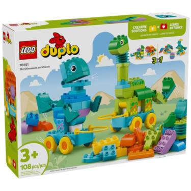 Imagem de Lego Duplo 3 Em 1 - Dinossauros Sobre Rodas - 108 Peças - 10451