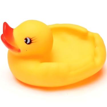 Imagem de Pato de Borracha com 4 Unidades para Banho Infantil Estimula os Sentidos Amarelo 99 Toys