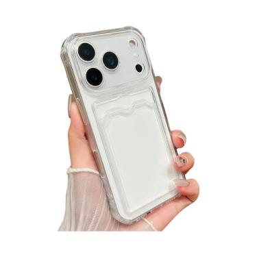 Imagem de Capa De Telefone Com Porta Cartões Transparente Para iPhone 13 12 11 p