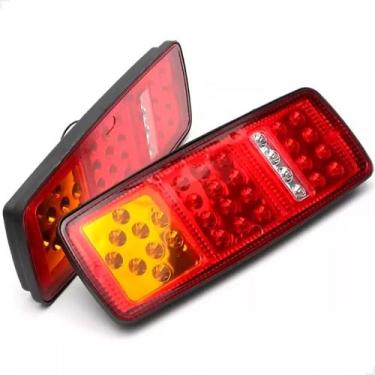 Imagem de Par Lanterna Traseira Led 12/24v Caminhão P/ Mercedes Benz - LORBEN