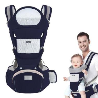 Imagem de Canguru para Bebê 0-36 Meses Ergonômico 3 em 1 com Hipseat Azul OEM