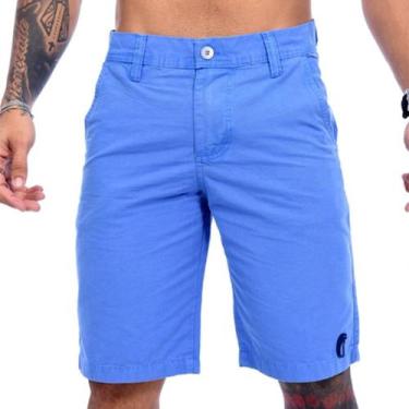 Imagem de Bermuda Sarja Tradicional Masculina Azul - Icari, 42, Azul