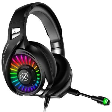 Imagem de Fone headset gamer kalkan modi rgb usb preto klk00024